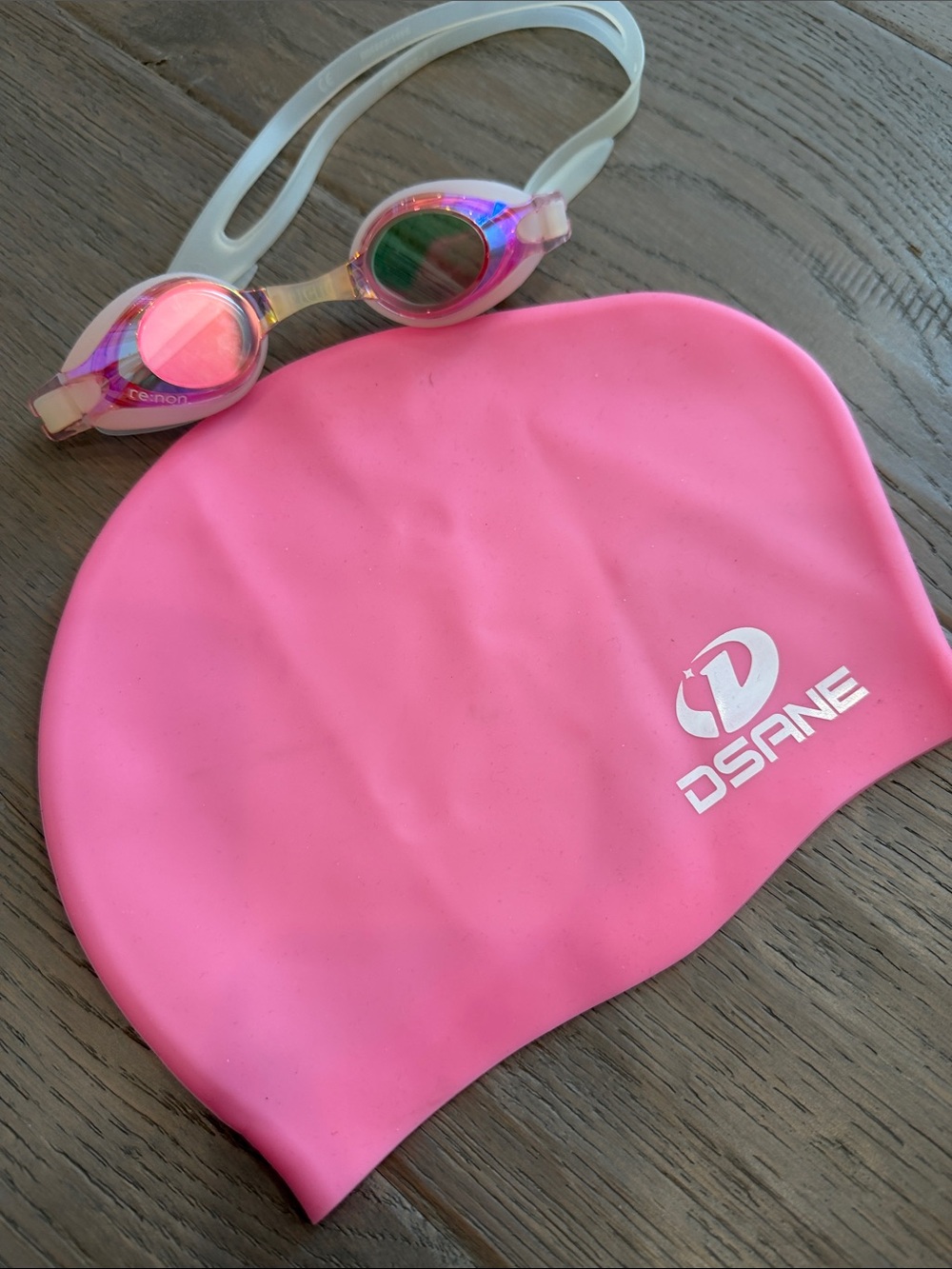 Oscane Pink Kids Swim Cap by